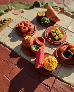 Miniature Clay Food Set