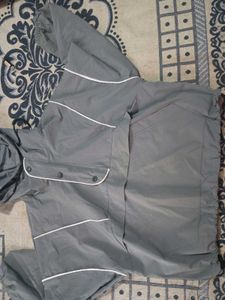 Gray windbreaker