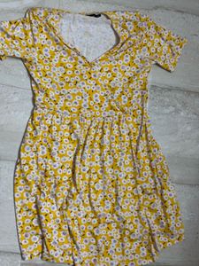 Yellow Floral Summer Dress