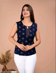 Blue Designer Top With Unique Style