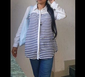 Stripped White Shirt