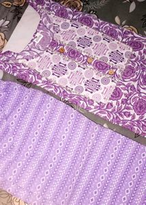 Purple Printed Pant Kurta Set