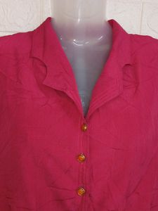 MAGENTA COLOUR GOLDEN BUTTONS