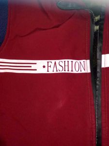 Stylish Maroon Sleeveless Jacket
