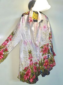 Floral Print Button-Down