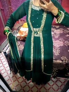 Green Embellished Lehenga Choli