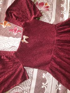 Lace Skater Dress with Smocked Yoke