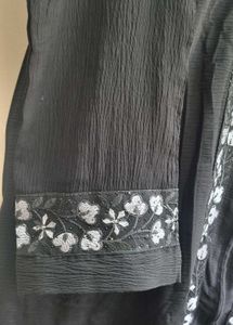 Balck Embroidery Daily Wear Abhaya/Bhurqa