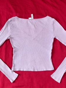 H&amp;M Lavender Long Sleeve Top