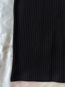 Shein Black Slit Midi Skirt