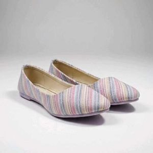 Striped Pastel Women's Flats