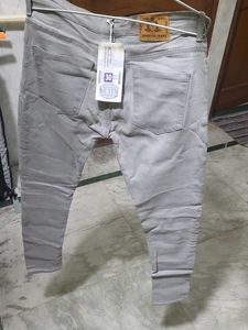 Grey Denim Pants