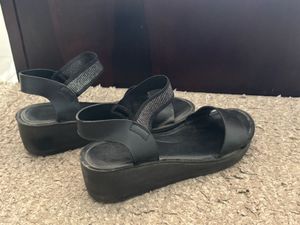 Black Bata wedges for daily wear