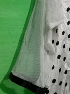 Like New Satin Kurta With Net Sleeves