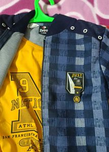 Checkered Jacket &amp; T-shirt Set