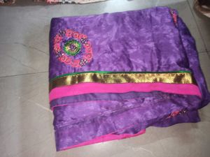 Purple Ethnic Dress Material