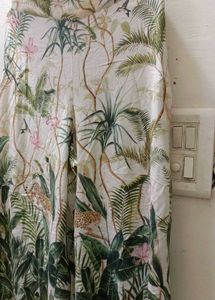 Tropical Print high waist Pants