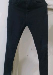 Stretchable Black Mid Waist Jeans For Women