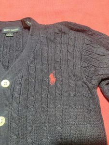 Ralph Lauren Baby Boys Cotton Cardigan – Size 12M–