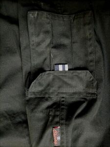 Black trousers, stretchable waist