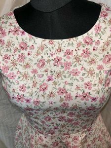 Korean Floral Sleeveless Mini Dress