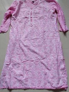 Pink Embroidered Kurti