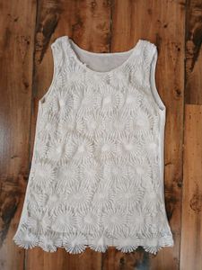 combo Yellow Short Sleeve shirt and white tank top