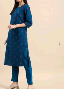 Blue Floral Kurta Set