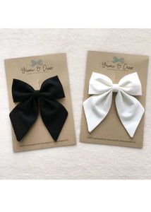 Black And White Hairclip Bow