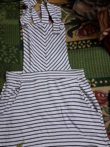 Striped Sleeveless Mini Dress