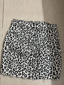 Zebra Print Mini Skirt