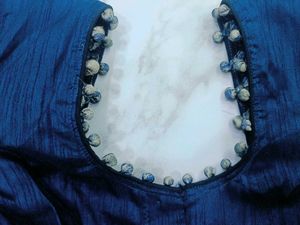 Stiched Blue Blouse