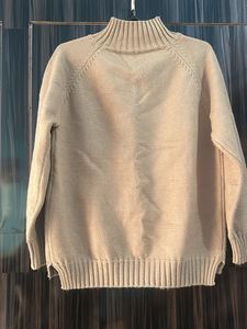 Beige Turtleneck Sweater