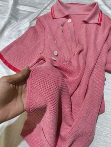 🔥SALE🔥 Baby Pink Korean Unsymmetrical Top🌷