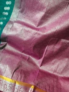 Gold And Silver Zari Woven Silk Saree