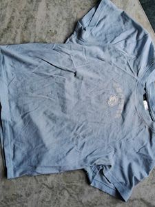 H&amp;M Blue Crop Tshirt