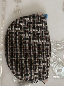 Tweed Clutch with Tassels