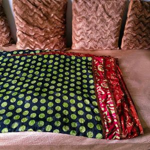 🛍️ Rubber Print Black Saree⭐⭐⭐⭐⭐