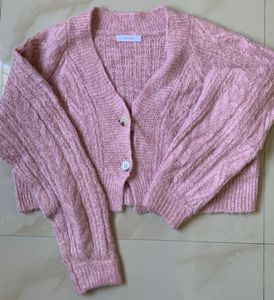 Woolen Crop Cardigan