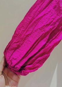 Pink Balloon Sleeve Top