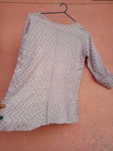 Beautiful Light Pink Short Kurti