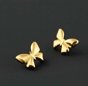 18k Gold Plated Butterfly Stud Earrings