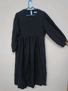 Women A Line Black Dress