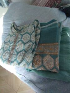 Elegant ✨Blue Printed Kurta Set💙🐥