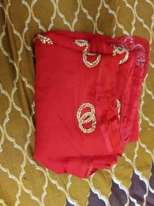 Red &amp; Gold Design Saree