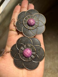 Statement Purple Earing