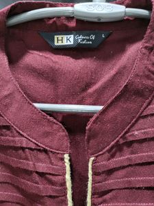 HK Maroon 2 Piece Kurta Pant Set