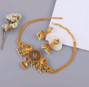 New Brass &amp; Copper Gold-plated Necklace set