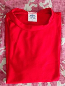 Red Puff Sleeve T-Shirt