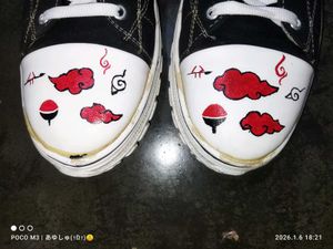 Anime Custom Sneakers Akatsuki edition